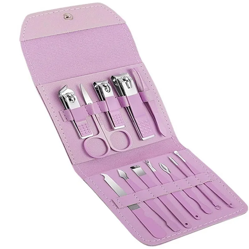 12Pcs Nail Clipper Nail Kits Ec-25 Purple