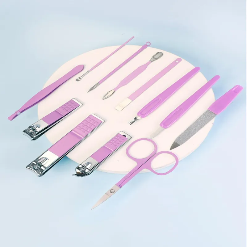 12Pcs Nail Clipper Nail Kits Ec-25 Purple