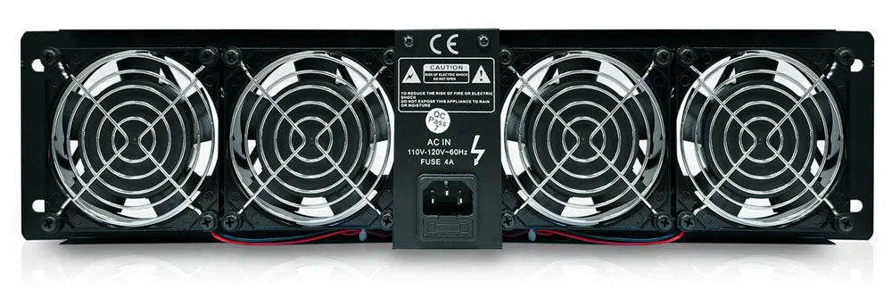 19" Rack Mount Cooling Fan System With Lcd Temperature Display