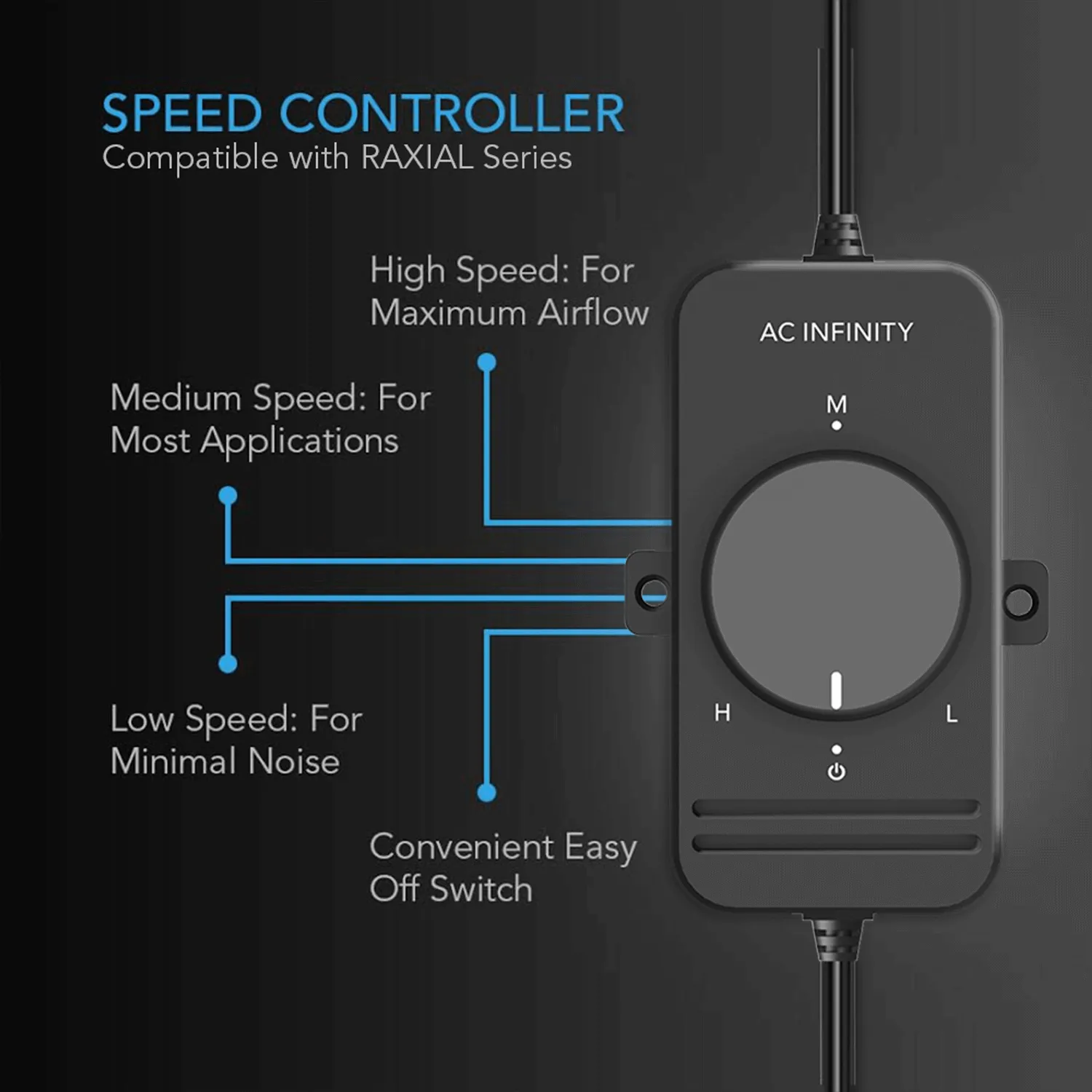 AC Infinity RAXIAL S4, Inline Booster Duct Fan with Speed Controller, 4-Inch