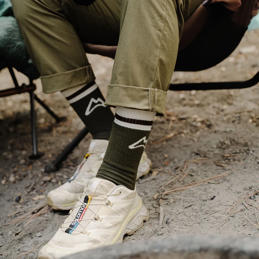 AllTrails Heavyweight Crew Trail Sock - Forest