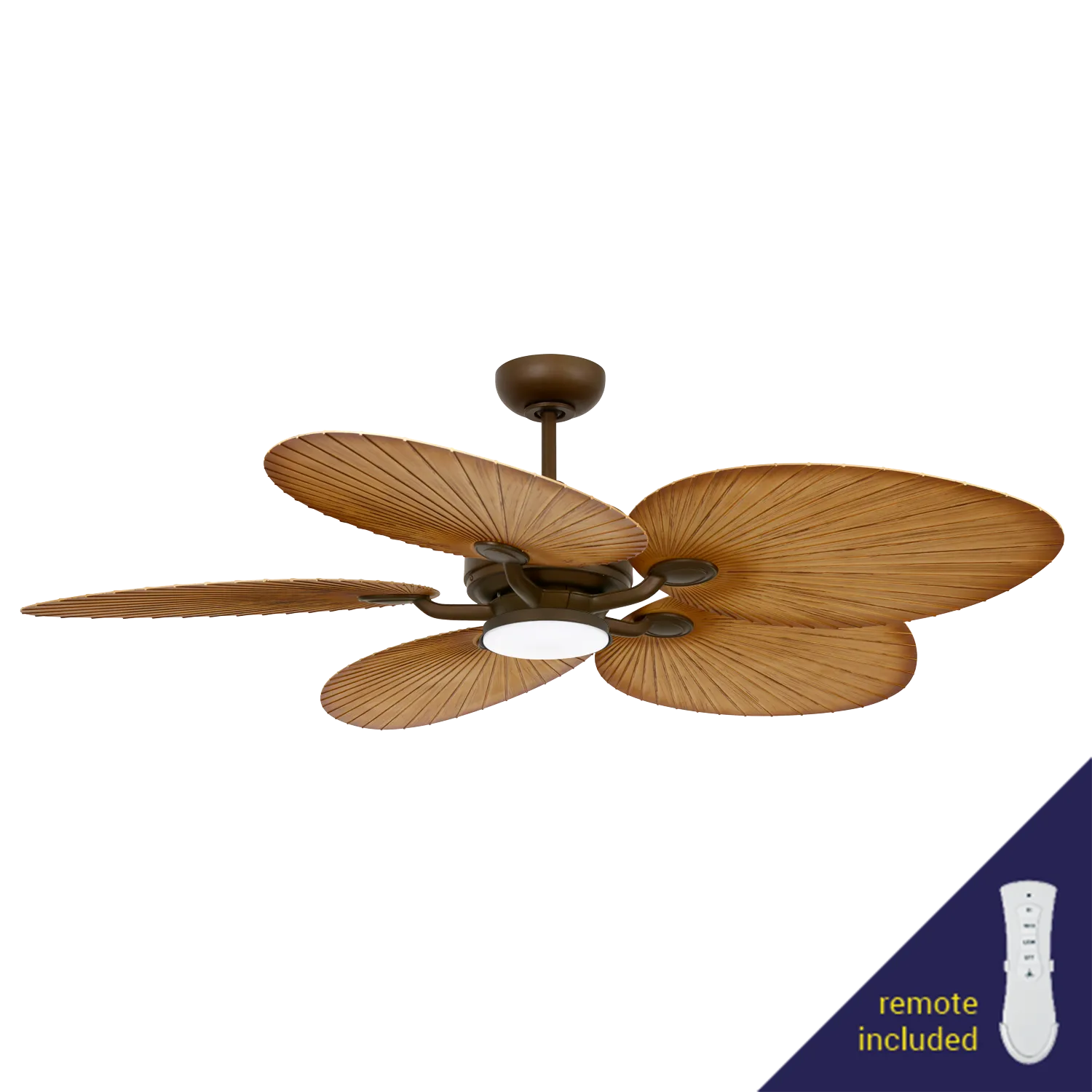 Alocasia Bronze 80W AC Ceiling Fan incl. Light Kit & LED Globe