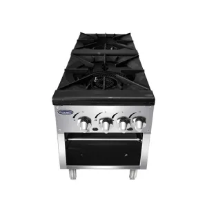 Atosa ATSP-18-2L-LP 18" Propane Gas Double Burner Stock Pot Range Low Height