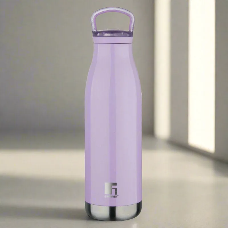 Bergner Walking Belle Blossom Thermosteel Hot And Cold Flask (Purple) - 500 ML