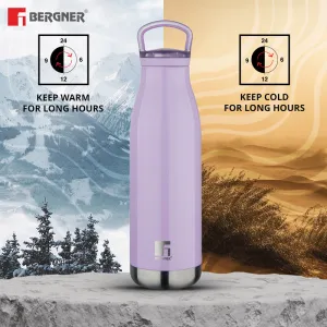 Bergner Walking Belle Blossom Thermosteel Hot And Cold Flask (Purple) - 500 ML