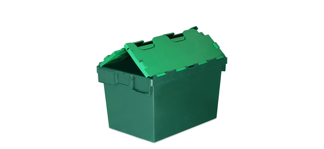 *Bundle of 4* 64L Attached Lid Container Original Totebox (600x400x365mm)