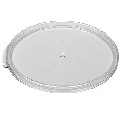 Cambro RFSCWC12135 Clear Camwear Polycarbonate Round Lid for 12, 18, and 22 Quart Food Storage Containers | Denson CFE