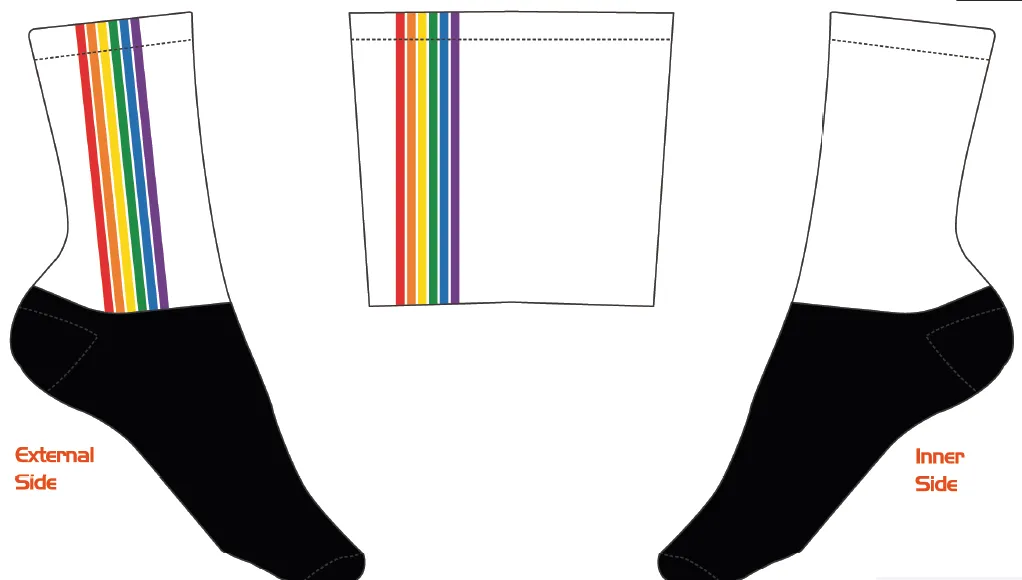 Copy of PRIDE Cycling Socks - White