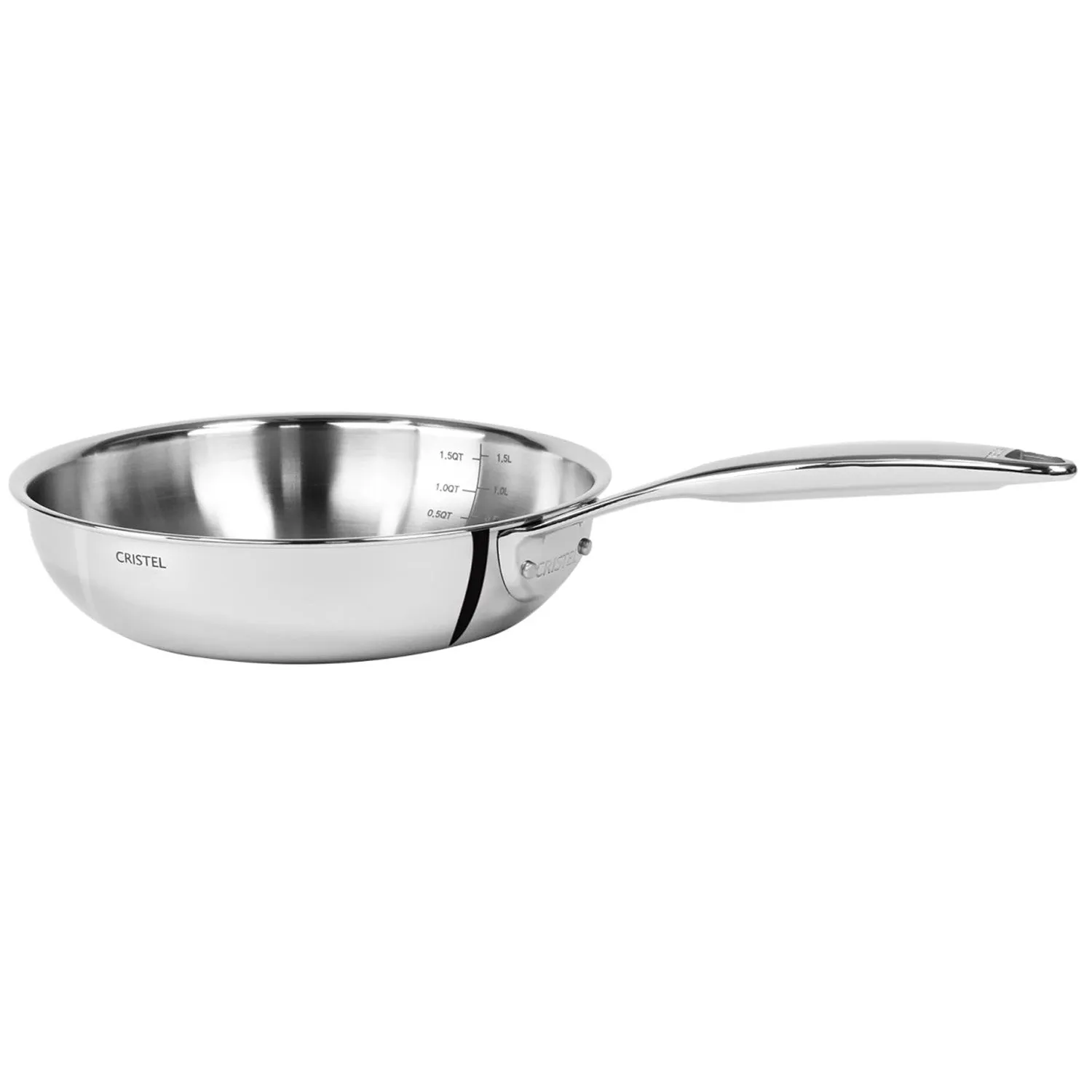 Cristel Castel'Pro 7'' Stainless Chef' Pan - Fixed Handle