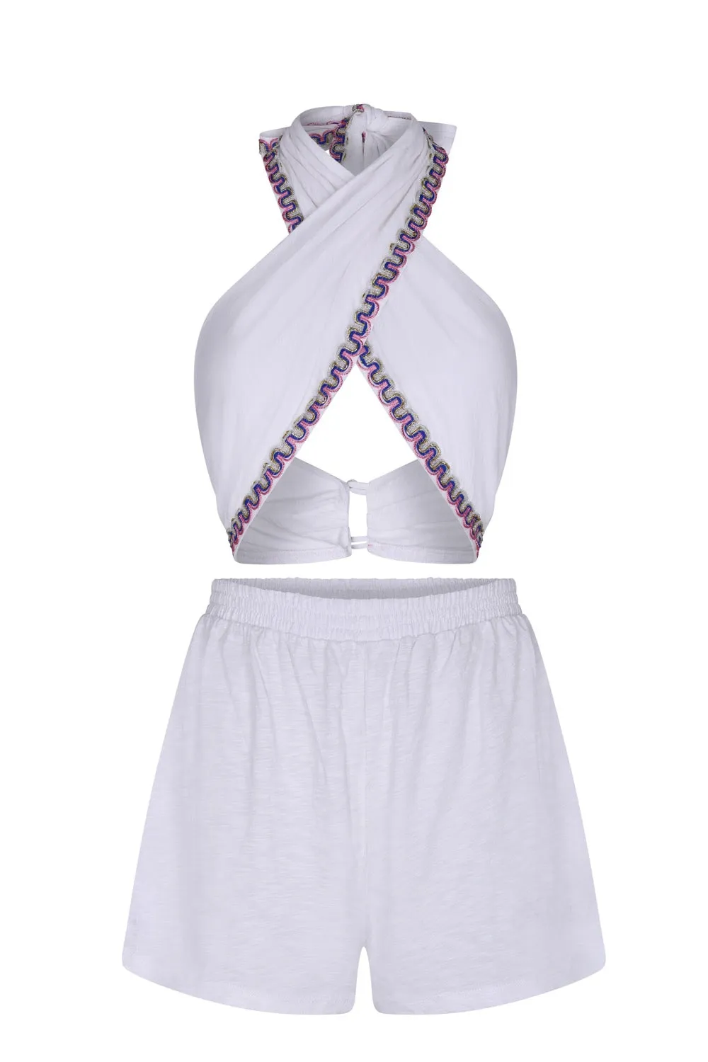 Crossover Halter Top and Short Set