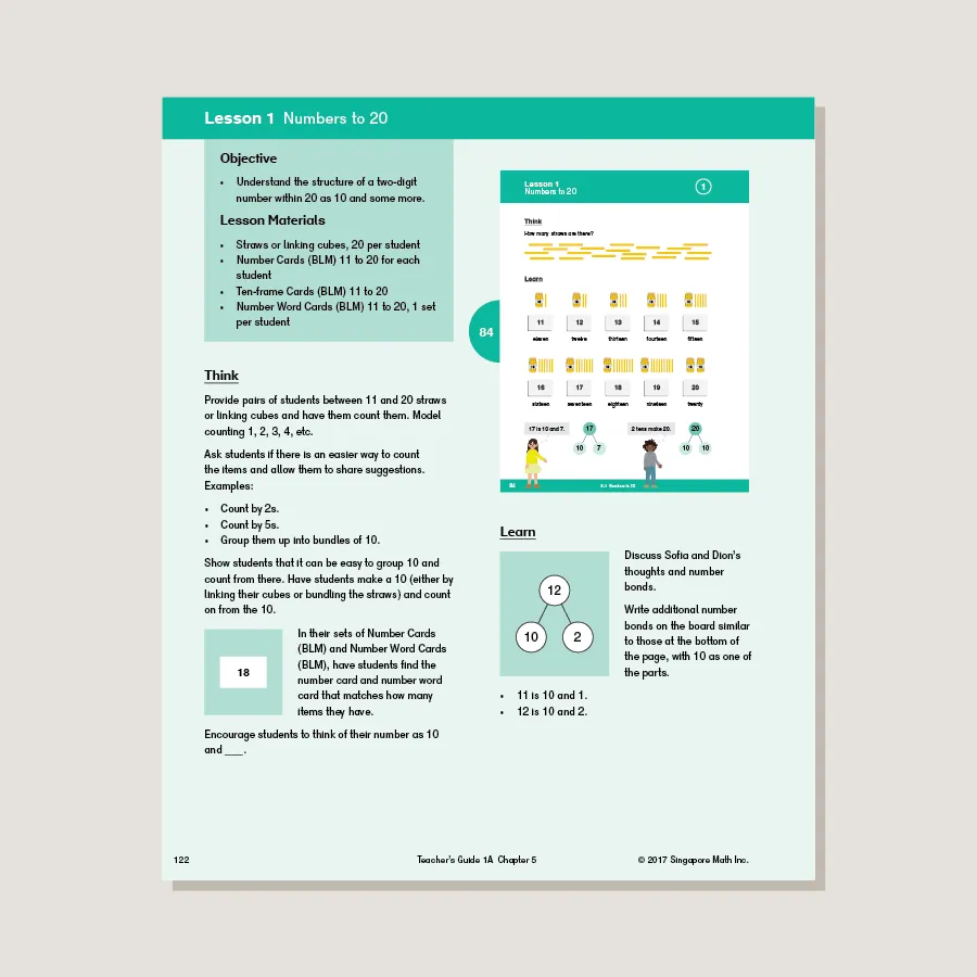 Dimensions Math Teacher's Guide 1A - Blemished