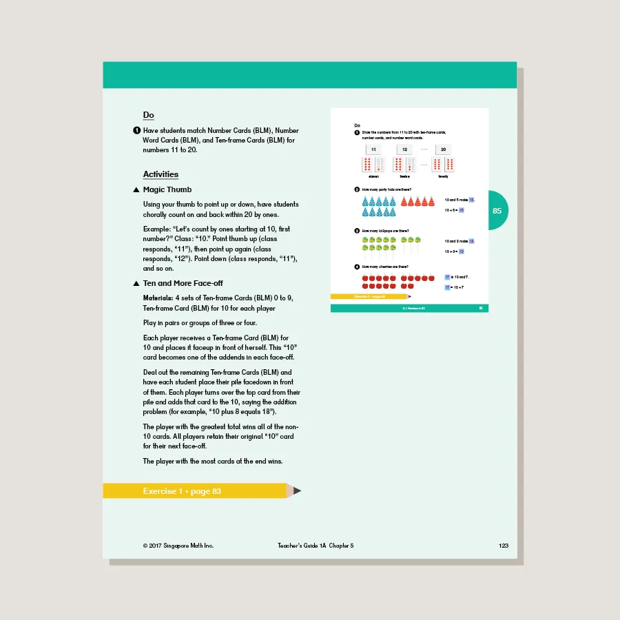 Dimensions Math Teacher's Guide 1A - Blemished