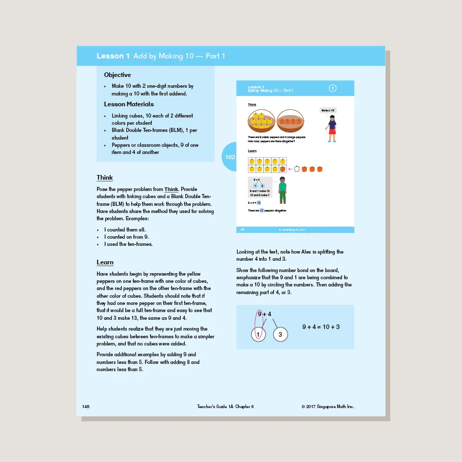 Dimensions Math Teacher's Guide 1A - Blemished