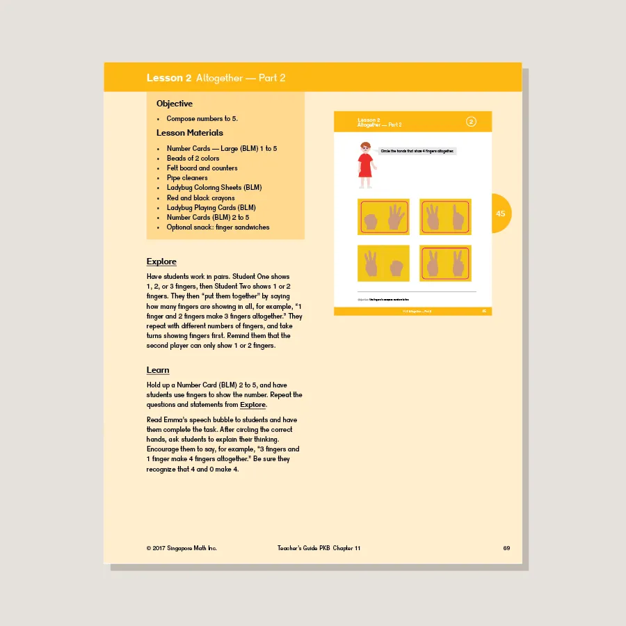 Dimensions Math Teacher's Guide Pre-KB - Blemished