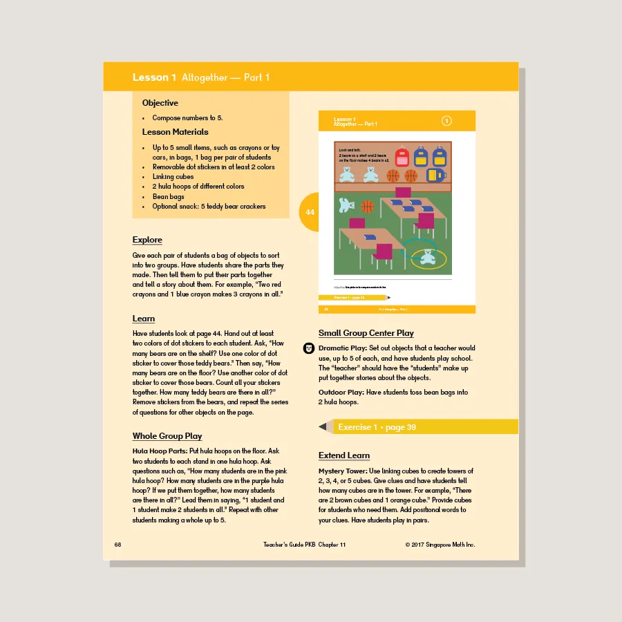 Dimensions Math Teacher's Guide Pre-KB - Blemished