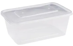 Durable Rectangular Polypropylene Takeout Containers With Lids