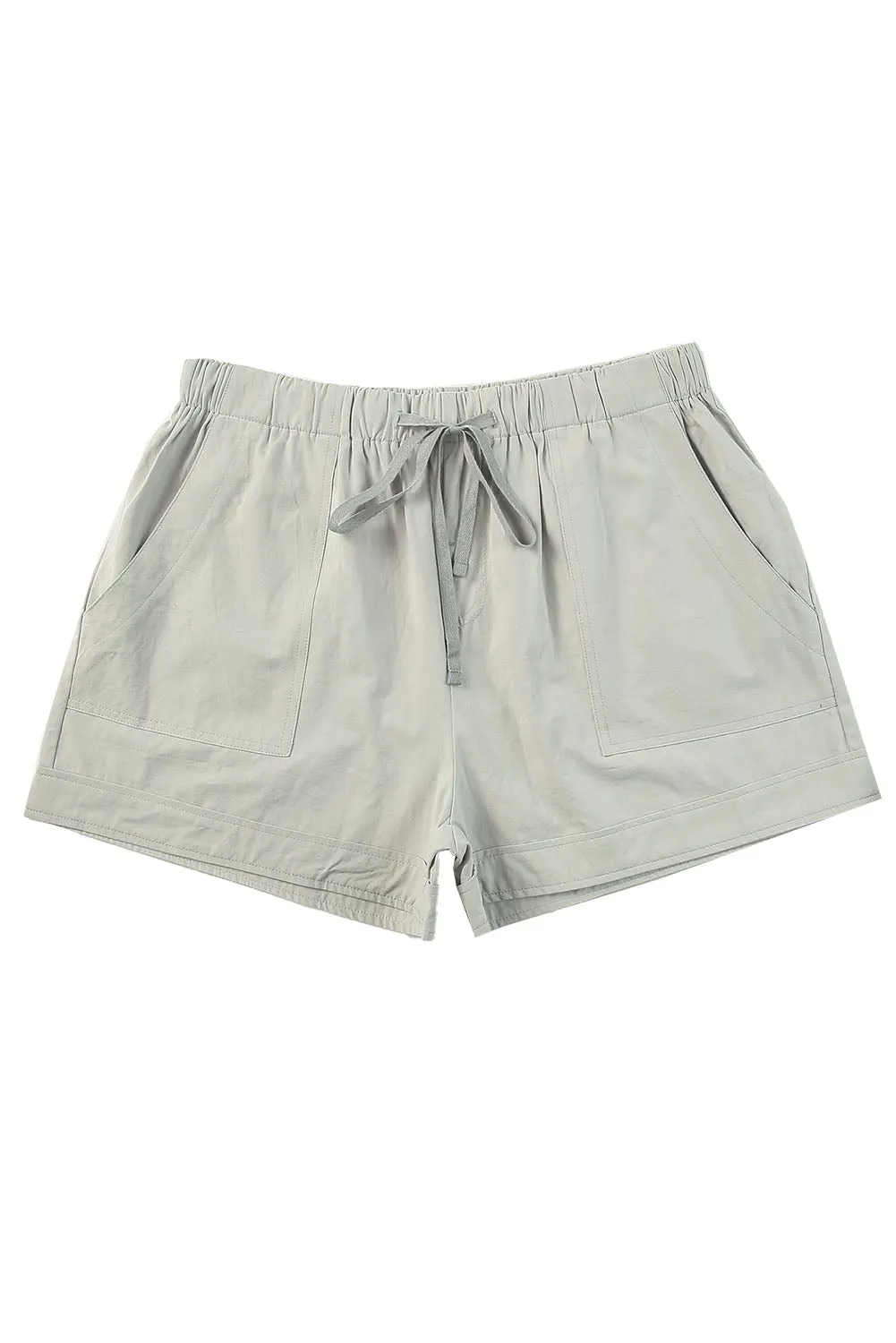 Elastic Waist Drawstring Pocket Shorts