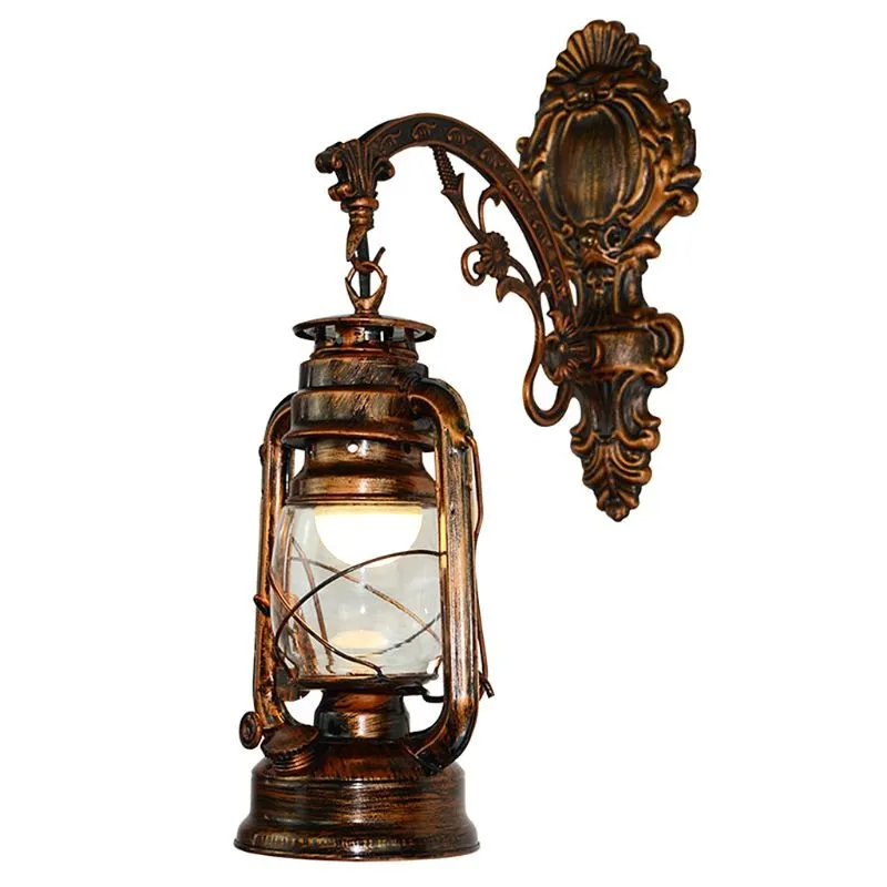 European Vintage Kerosene LED Wall Lantern