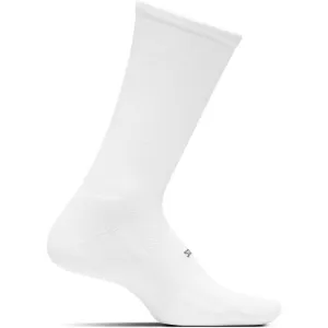 FEETURES HIGH PREFORMANCE CUSHION CREW SOCKS WHITE