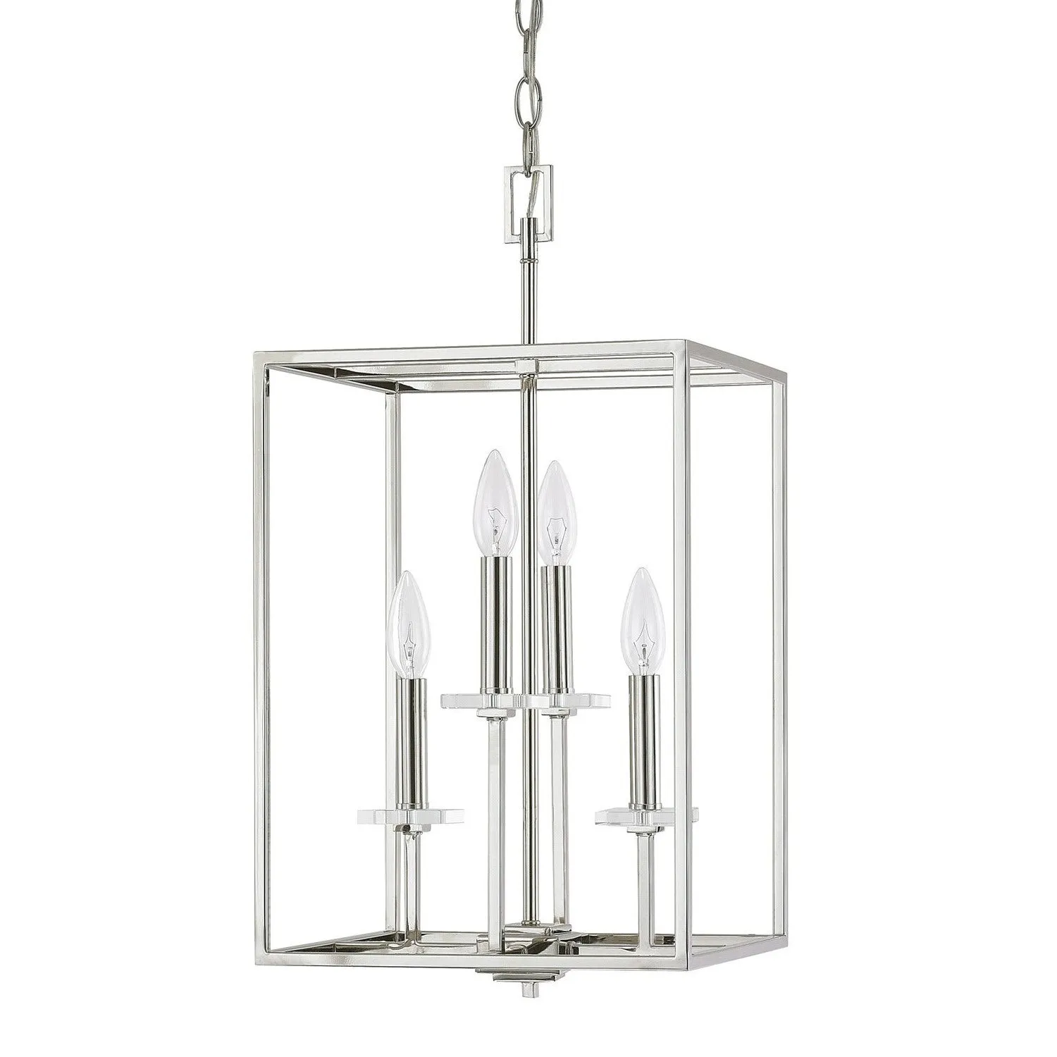 Four Light Foyer Pendant from the Morgan Collection in Polished Nickel Finish by Capital Lighting