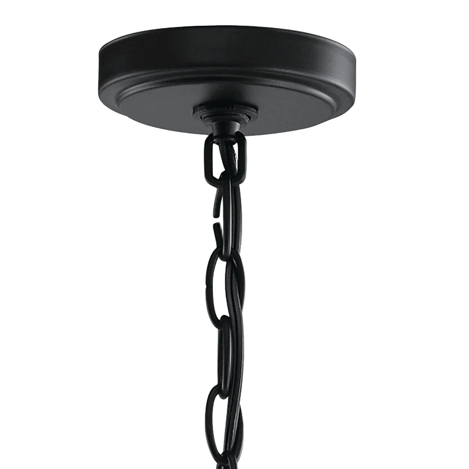 Four Light Foyer Pendant from the Voleta Collection in Black Finish by Kichler