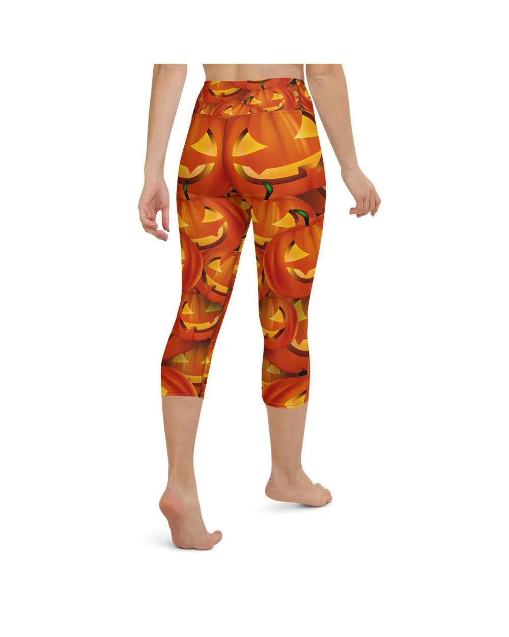 Halloween Pumpkin Yoga Capris