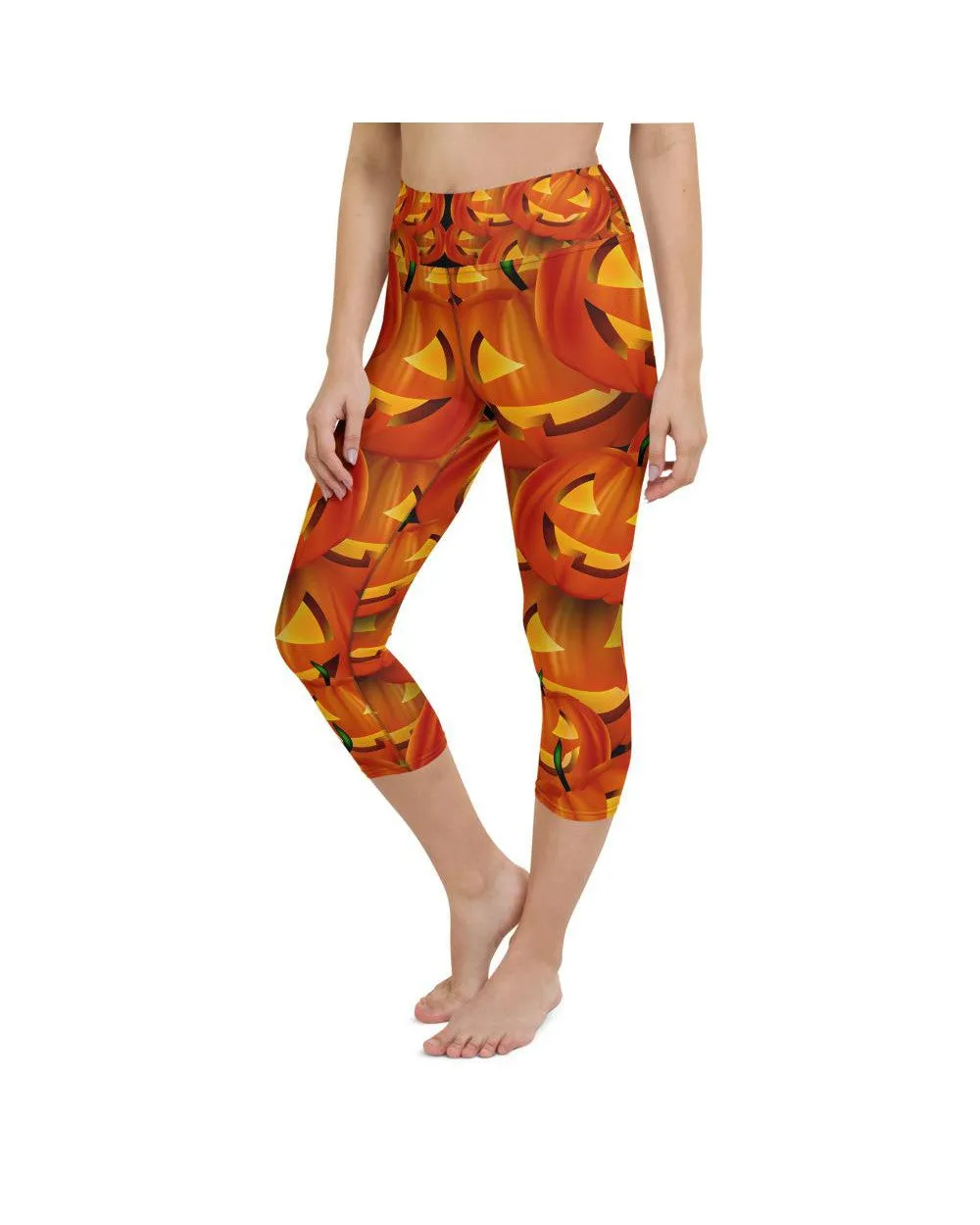 Halloween Pumpkin Yoga Capris