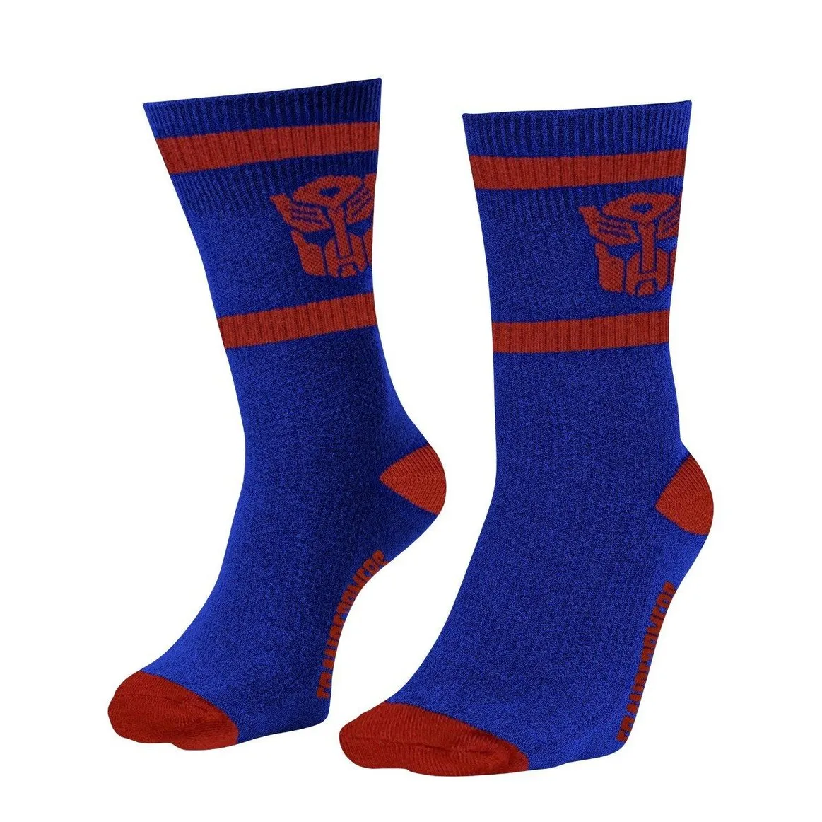 Hasbro Transformers Autobots Symbol Blue and Red Crew Socks