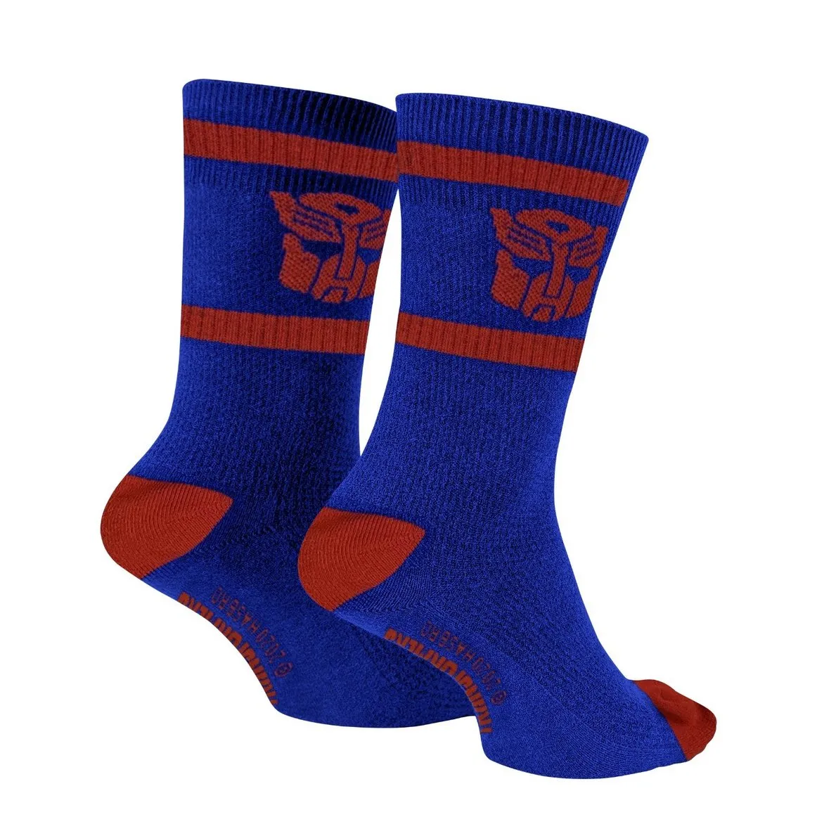 Hasbro Transformers Autobots Symbol Blue and Red Crew Socks