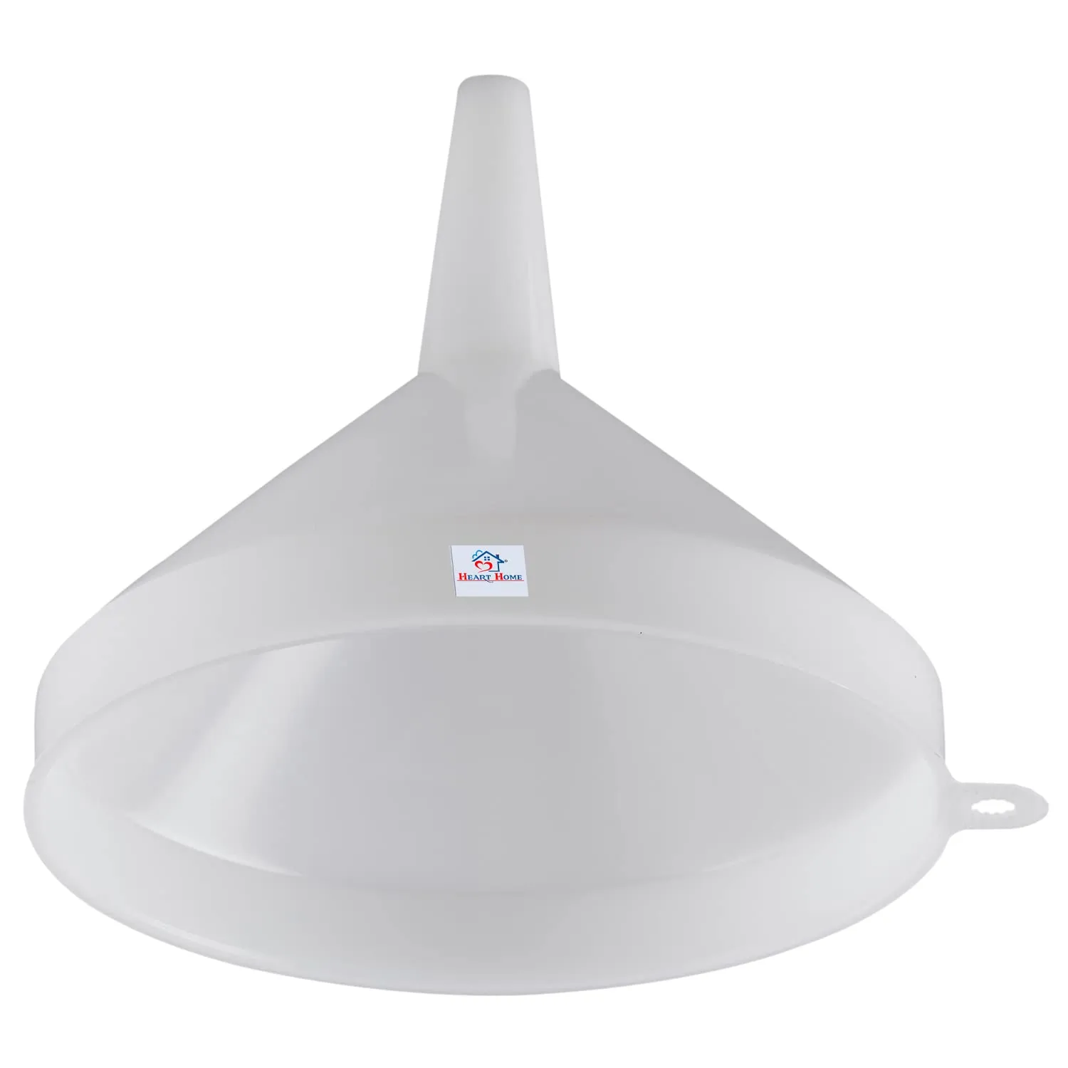 Heart Home Wide-Mouth Plastic Funnel for Quick and Clean Transferring Liquids, Between Pitchers, Bottles, Cans and Containers (Tranasparent) -50HH01122, Standard