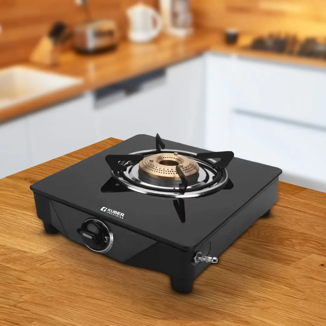 Homestic Gas Stove 1 Burner|Wobble Free Pan Support Stand|Break Resistant|Compact & User-Friendly Design