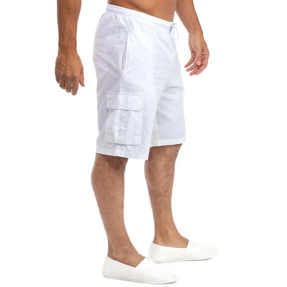 JUST NATURE Men's Jn Men Sports Short - White