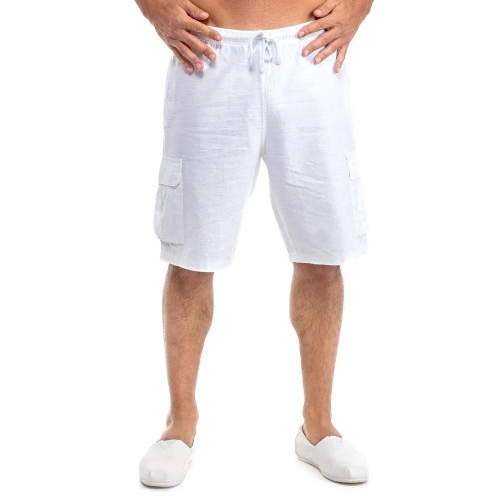 JUST NATURE Men's Jn Men Sports Short - White