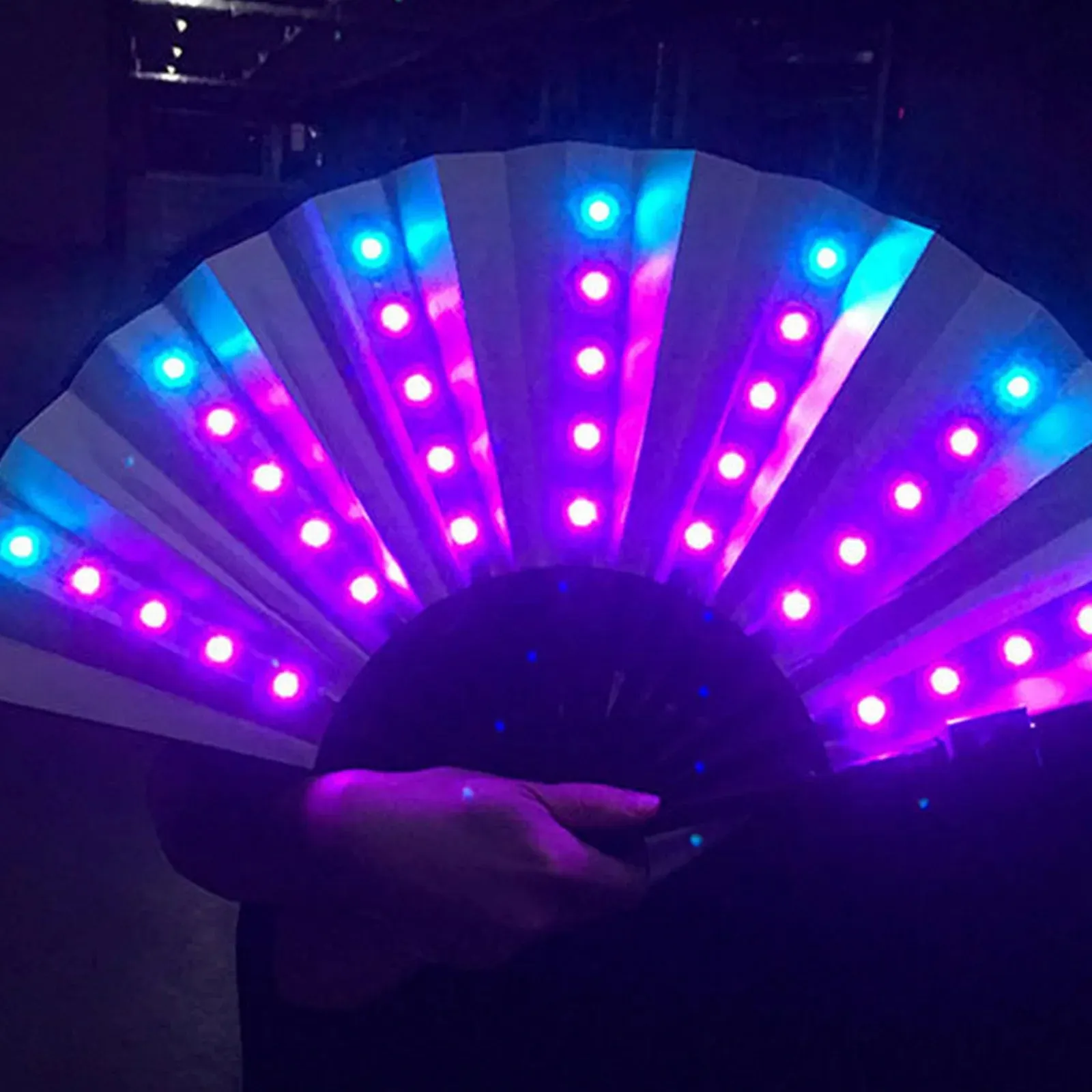 Large Multicolour LED Hand Fan