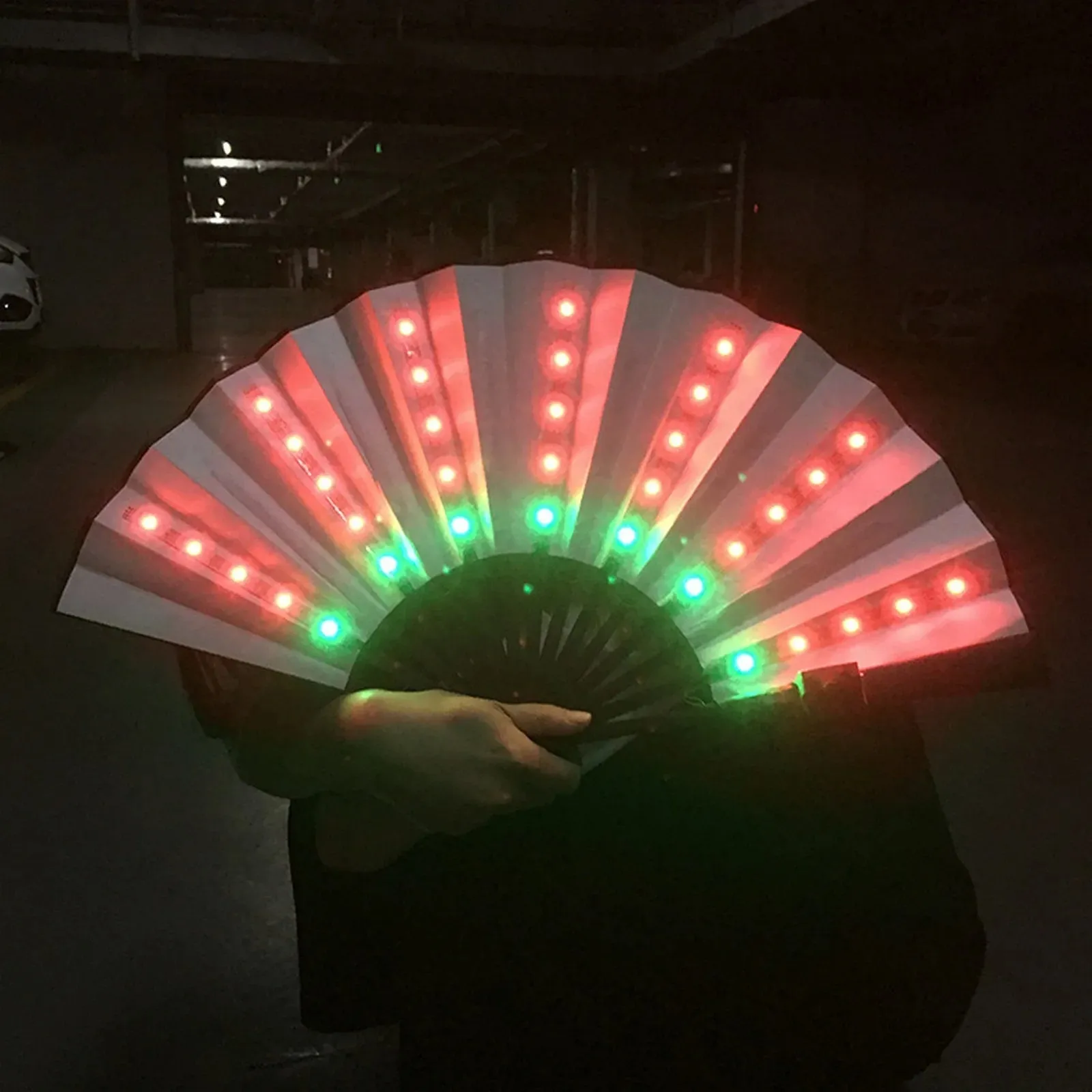 Large Multicolour LED Hand Fan