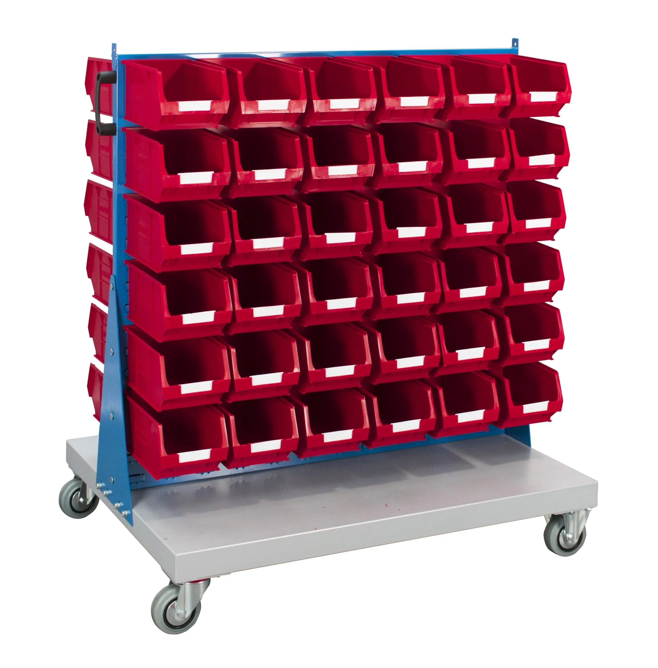 Louvred Panel Spacemaster Trolley Kit with Barton Bin ( 1 x Double sided trolley with 72 x TC3 containers)