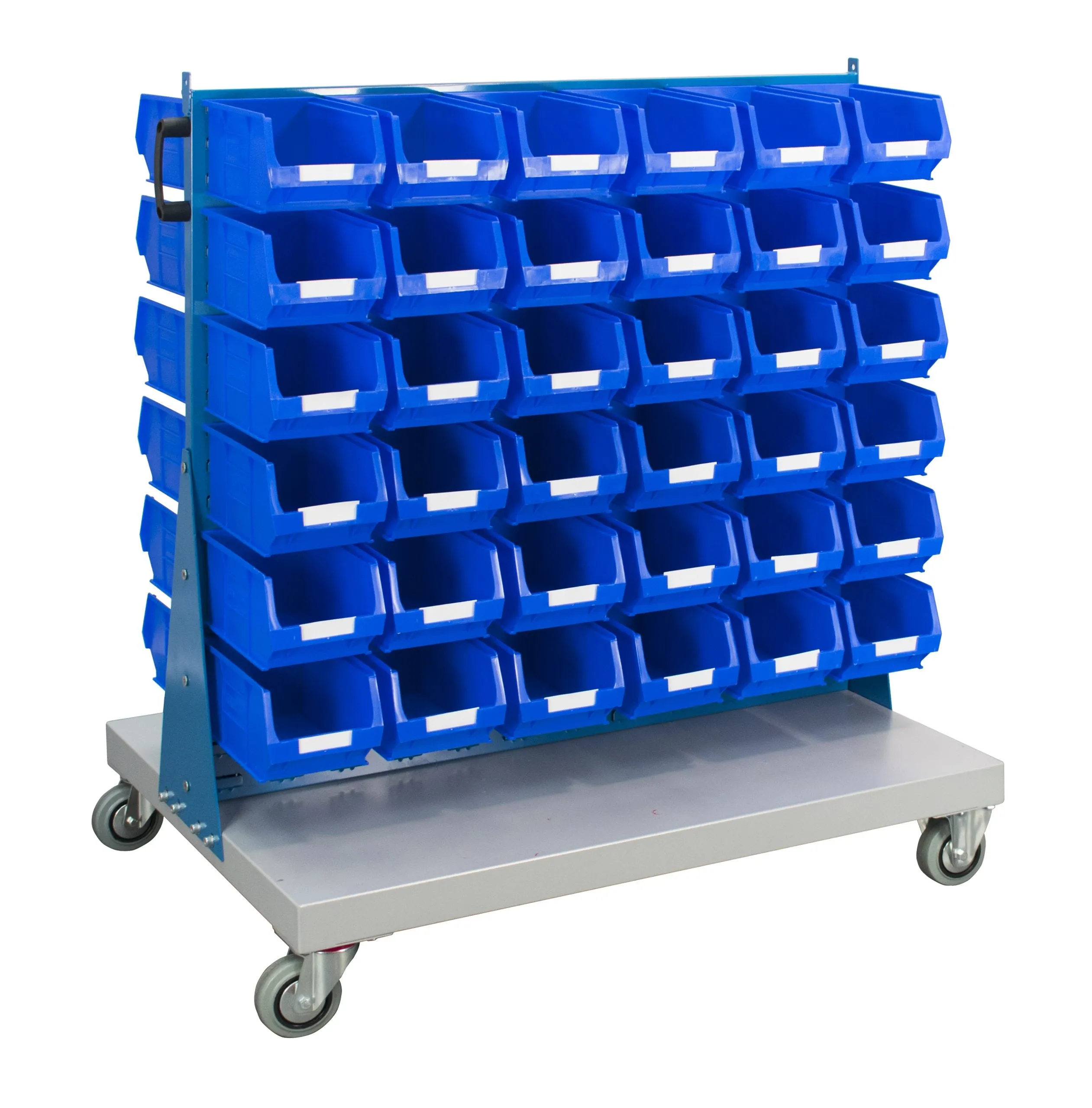 Louvred Panel Spacemaster Trolley Kit with Barton Bin ( 1 x Double sided trolley with 72 x TC3 containers)