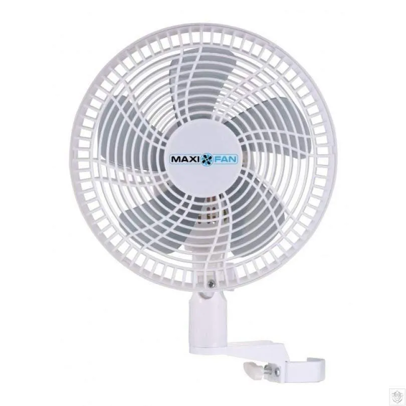 Maxifan Oscillating Clip Fan - 2 Speed - 20cm (with new tent clip)