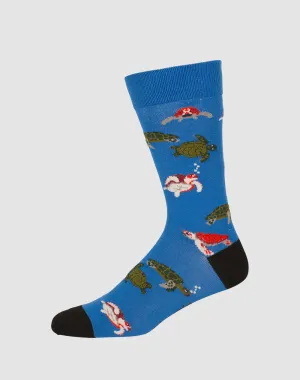 Mens Bamboo Socks Sea Turtle