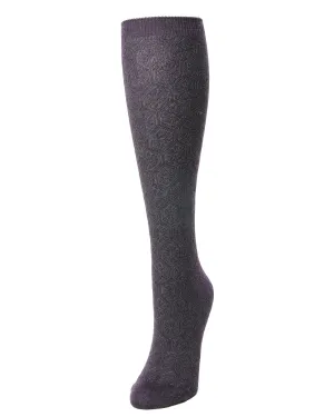 Natori Medallion Knit Wool Blend Knee Socks