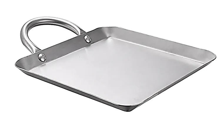 Neware Stainless Steel 13"X13" (33cm) Square Griddle/ Comal CUADRADO de Acero Inoxidable de 13"X13" (33cm)