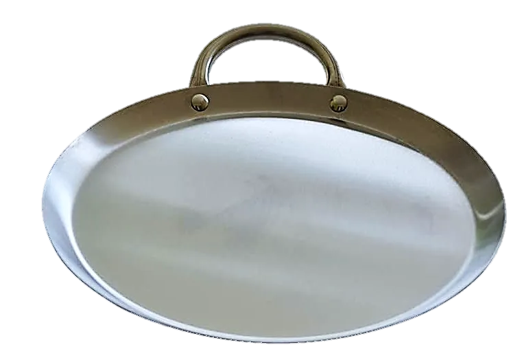 Neware Stainless Steel 15.5" (39cm) Round Griddle/ Comal Redondo de Acero Inoxidable de 15" (39cm)