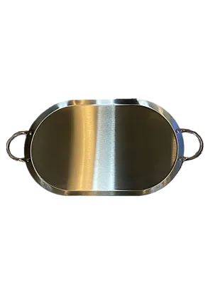 Neware Stainless Steel 22"X13" (56cmX33cm) Oval Griddle/ Comal Ovalado de Acero Inoxidable de 22"X13" (56cmX33cm)