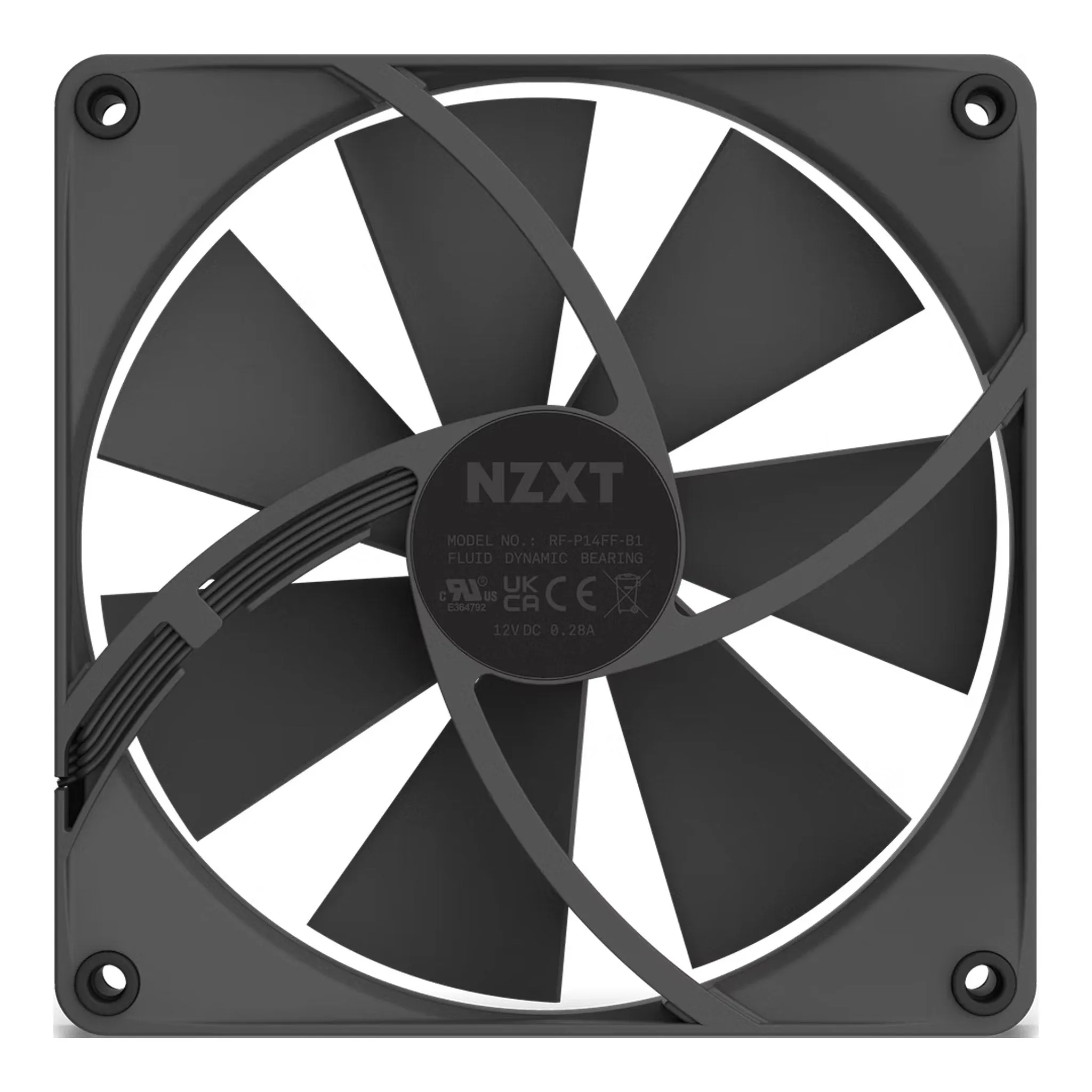 NZXT RF-P14SF-B1 140mm Black Static Pressure F140P Fan