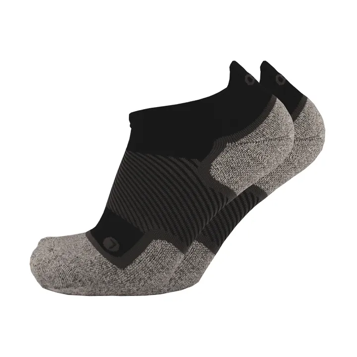 OS1st Wide Wellness Performance No Show Socks (Black)