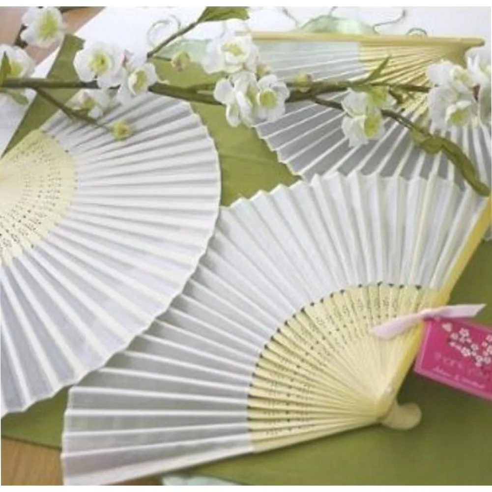 Silk Fan - White (set of 50)