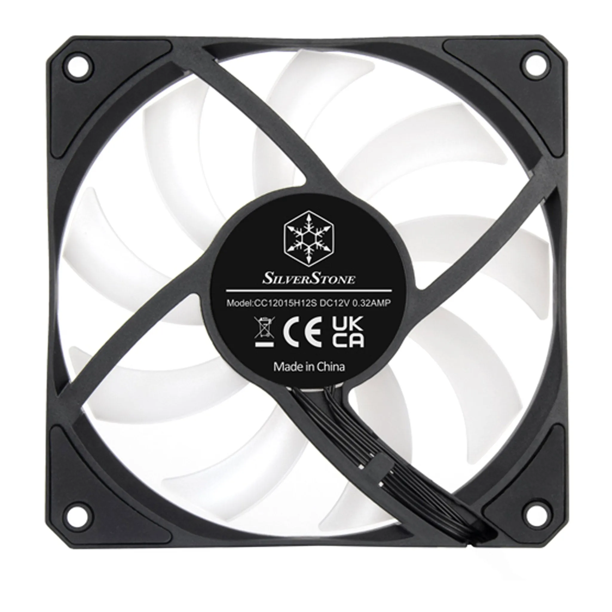 SilverStone AS120B-ARGB Air Slimmer 120 ARGB Enhanced Performance 120mm Slim Fan - Black