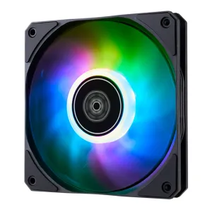 SilverStone AS120B-ARGB Air Slimmer 120 ARGB Enhanced Performance 120mm Slim Fan - Black