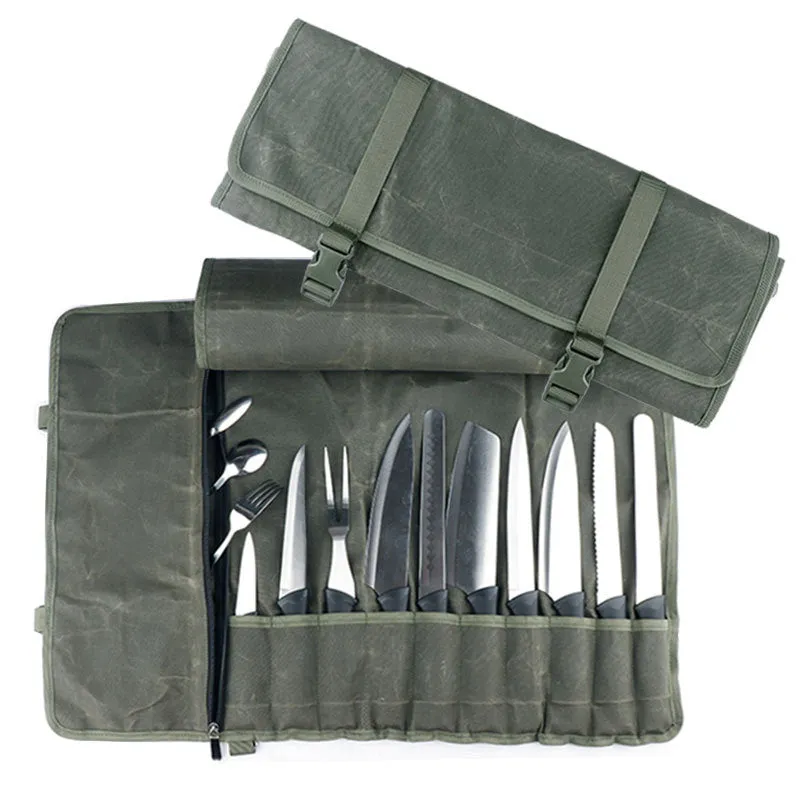 Slicing Knife Bag Canvas Chef Knife Bag Portable Picnic Bag