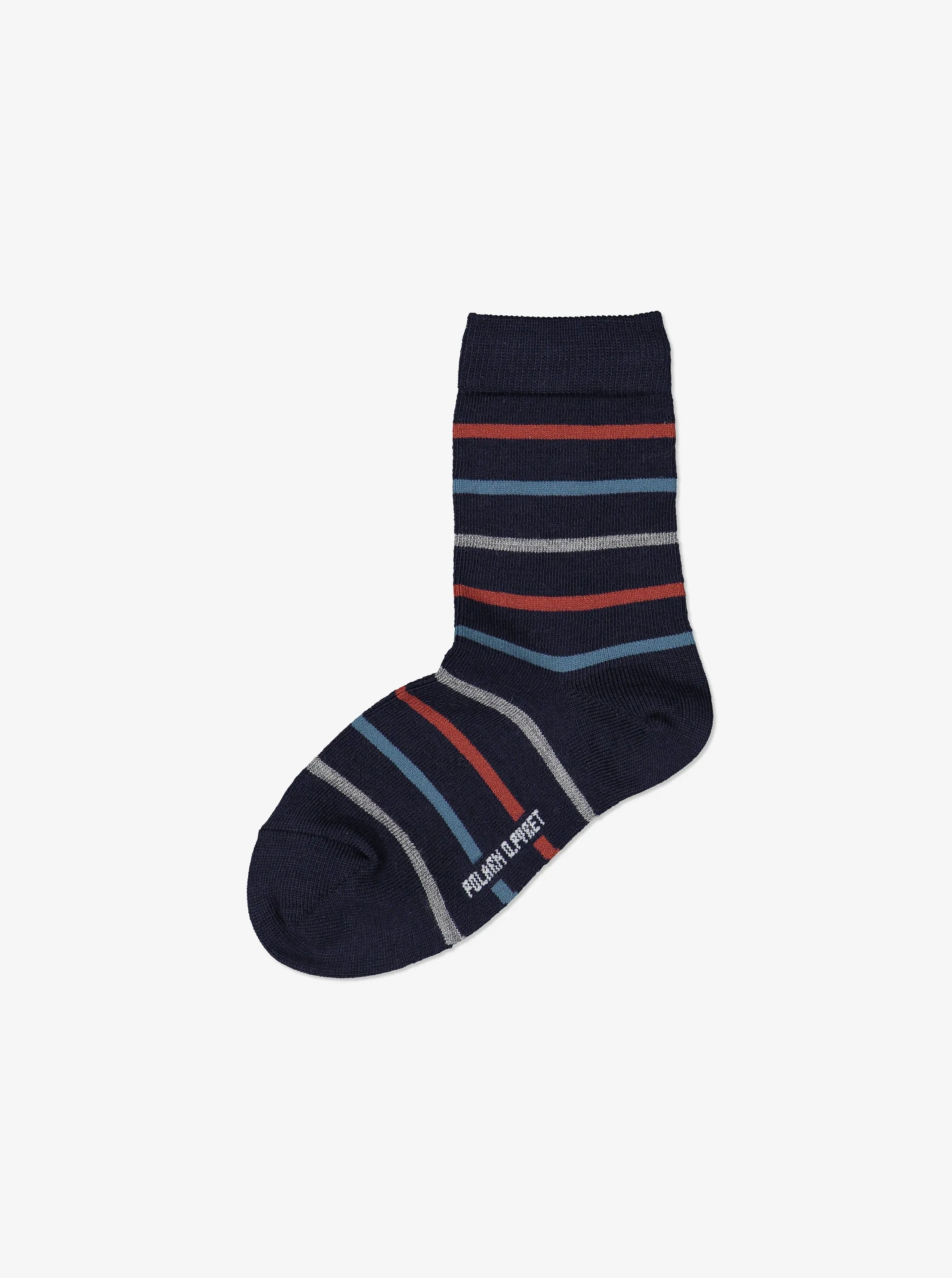 Striped Merino Wool Kids Socks